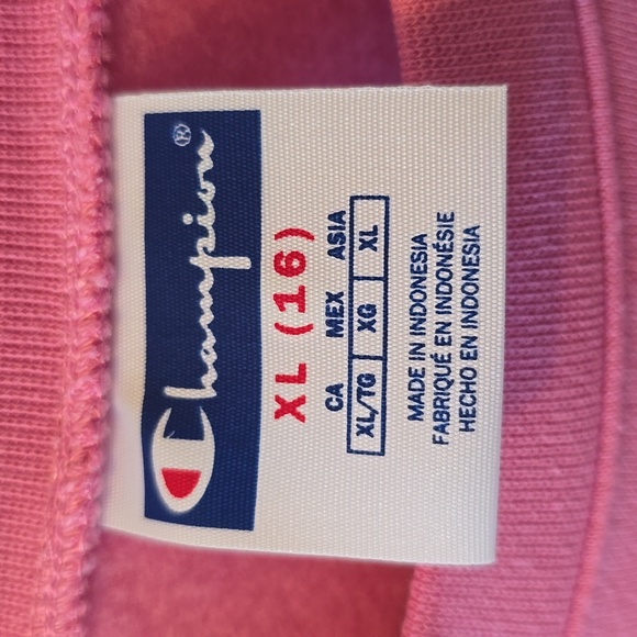 CHAMPION BRAND SIGNATURE GIRLS PINK SWEATSHIRT SIZE XL 16 - Picture 8 of 15